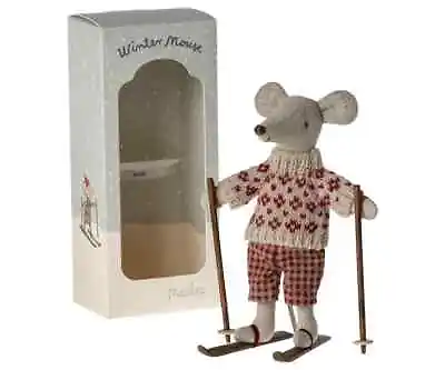 Maileg Winter Mouse With Ski Set Mum • $72.99