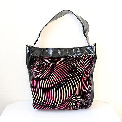 Missoni Shoulder Bag Multicolor Marble Wave Pattern Velvet/Patent Leather • $89