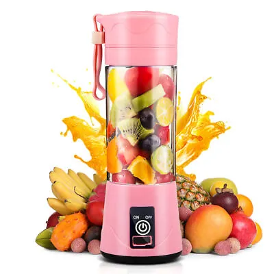 380ML Portable Personal Mini Juicer Cup USB Rechargeable Blender Smoothie Mixer • $11.71