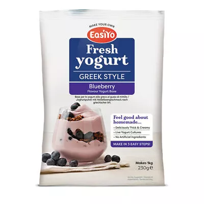 Easiyo Greek Style Blueberry Yogurt 230g Sachet - 1 Litre Using Yoghurt Maker • £5.35