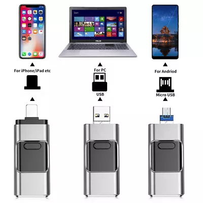 USB Flash Drive For IPhone IPad Photo Memory Stick U Disk USB 3.0 1TB 512GB-32GB • $10.26