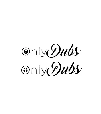 2 X Only Dubs Vinyl Decal Sticker Car Van Campervan Window DUB Vdub Euro T4 T5  • $3.22