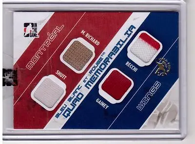 MAURICE RICHARD SHUTT MARK RECCHI GAINEY /09 Bleu Blanc Et Rouge Jersey SP #1/1 • $80.47