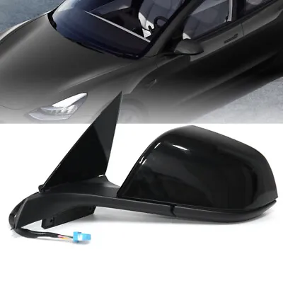 Black Left Driver Side Mirror For Tesla 3 17-23 Model 3 Power Fold Memory Recall • $110.99