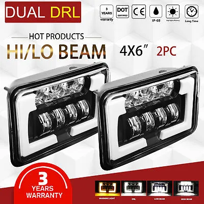 4x6  LED Headlights DRL Hi/Lo Sealed Beam Fit BLIZZARD Snowplow Snow Plow 680LT • $57.19