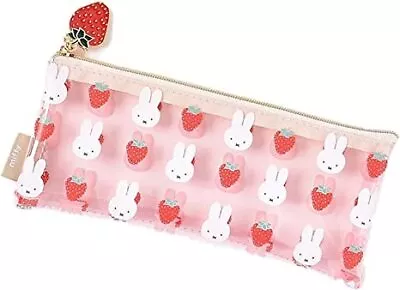 MIFFY Miffy Strawberry Total Pattern Clear Pen Pouch Pink • $48.61