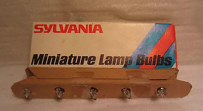 Box Of 9 Sylvania 908 S908 GE908 Miniature Wedge Base Light Bulb Lamps NOS • $28.97