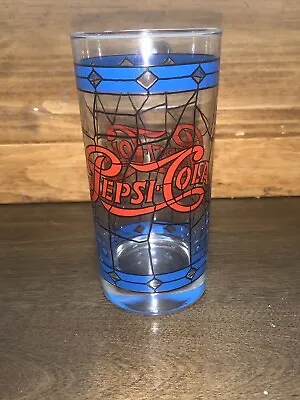 Vintage Pepsi-Cola Stained Glass Styled 12oz. Drinking Glass • $15