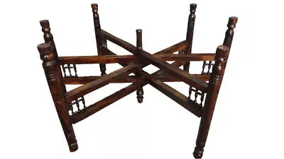 Handcrafted Moroccan 30 Inches Wide Tray Stand Wood Folding Holder • $141.90