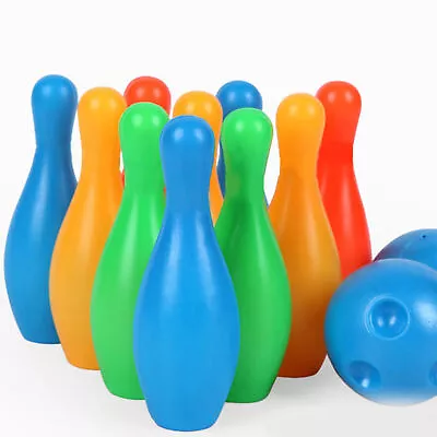 12Pcs/Set Kids Solid Color Pins Balls Bowling Game Indoor Sport Development Toy  • $9.68