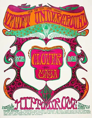 1968 VELVET UNDERGROUND Andy Warhol Tour 13 X 17 Reproduction Concert Poster • $14.99