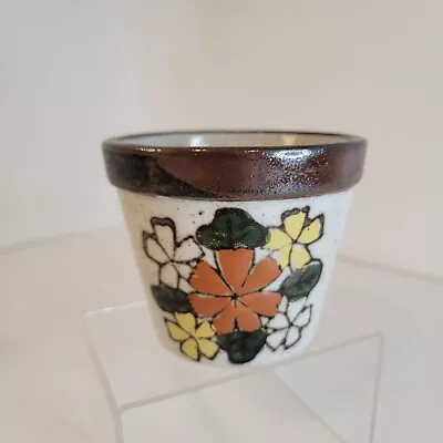 Vintage Speckled Flower Pot Planter MCM Groovy Flowers Japan Otagiri Style 3  • $9.99