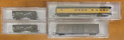 4 - Micro-Trains [ MTL N-Scale Box Car Weathered / 2 Frisco / Business Car Rd400 • $79