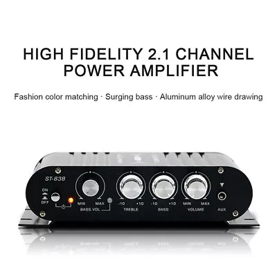 2.1Channel Mini HiFi Digital Stereo Audio Amplifier Power Amp DC 12V FM Car Home • $23.09