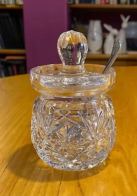 Lovely Crystal Jam / Marmalade Pot.  In Excellent Condition. • £5