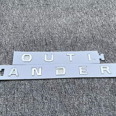 Silver 3D Letters Front Hood Emblem Badge Decal For Mitsubishi Outlander Decal • $13.65