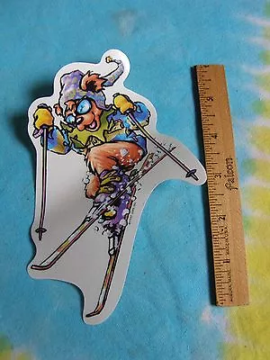 Grateful Dead Dancing Bear Skiing Skier Vintage Window Sticker 6 Inches Tall • $5.99