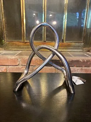 Modern Abstract Aluminum Metal Sculpture Interlocking Geometric Shap • $55