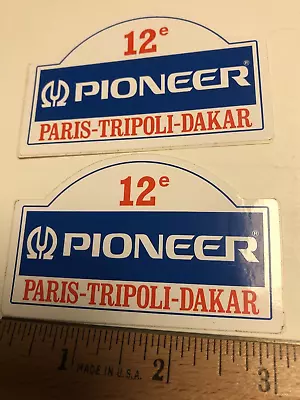 2 1990 Paris Tripoli Dakar 12th Rally Race PIONEER Stickers Decals France • $9.99