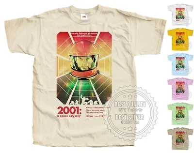 $19 • Buy 2001 A Space Odyssey V2 T SHIRT Movie Poster Colors Natural All Sizes S To 5XL
