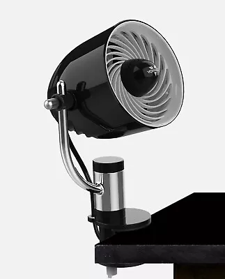 Black Vornado PIVOT Clip Air Circulator Fan Quiet Operation Clips To Table 2pack • $59.95