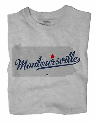 Montoursville Pennsylvania PA Penn T-Shirt MAP • $19.50