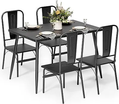 Dining Table Set For 4 5-Piece Kitchen Table And Chairs (Retro) • $140