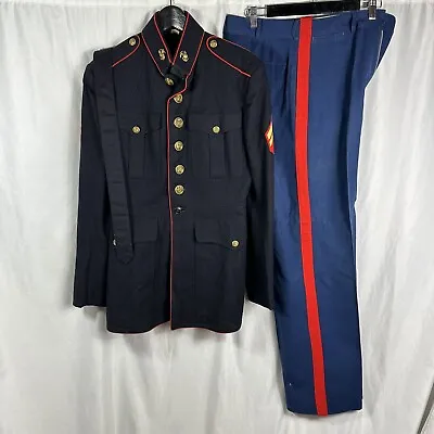 Vietnam War USMC Marine Corps Named Dress Blue Uniform Dated 1957 • $185