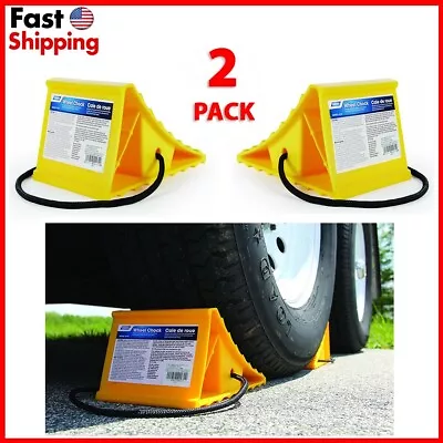 Heavy Duty Wheel Chocks Durable Tire Blocks Trucks RVs Campers Trailers Cars 2x • $19.99