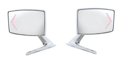 NEW 1967-1968 Ford Mustang Outside Mirrors Chrome With LED Turn Signal Arrow SET • $99.50
