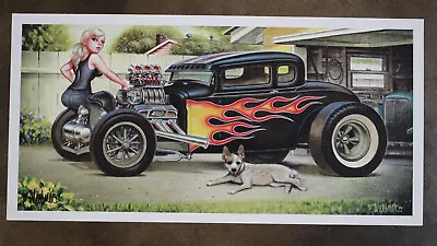 $229.92 • Buy Out Of Print Signed Keith WEESNER Poster Vtg Blown 1930 1931 Ford Hot Rod Coupe