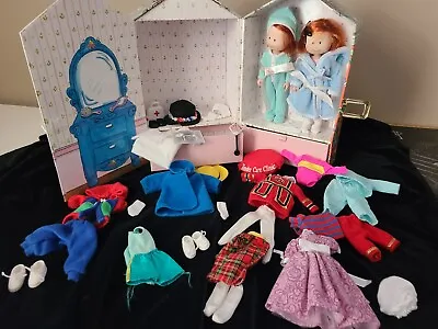 MADELINE 1999 Eden Doll House Wardrobe Carrying Case 2 Dolls 8  Clothes Lot • $119.99