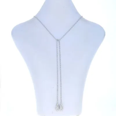 NEW Chamilia Bolo Tie Necklace - Sterling Silver Crystal Drops 1211-1023 • £126.50