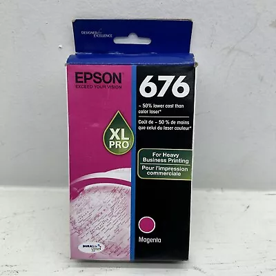 Epson 676XL Pro Magenta Ink Cartridge Genuine Original OEM New Sealed 2021 • $18.74