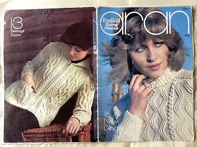 Hayfield Knitting Pattern Book 7044. 16 Designs In Aran For The Family • £4