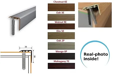 Stair Nosing Edge Trim Step Nose Floor Edging For Carpet Laminate Floor-1m 30x30 • £9.99