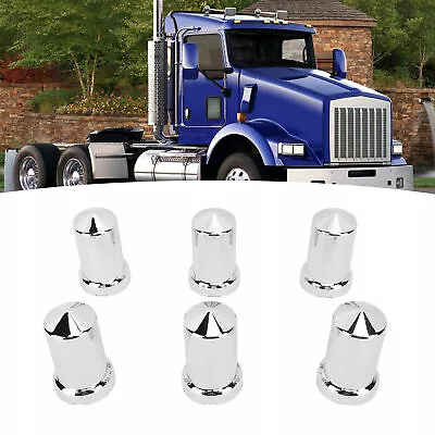 Lug Nut Covers ABS Chrome Plastic Anti Rust 33mm Flanged Lug Nut Caps For Trucks • $53.65