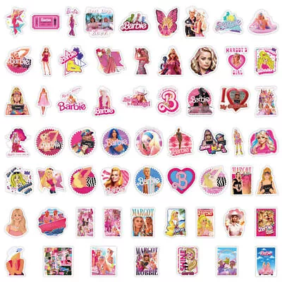 60Pcs Barbie Stickers DIY Water Bottles Skateboard Laptop Phone Graffiti Decals • $11.49