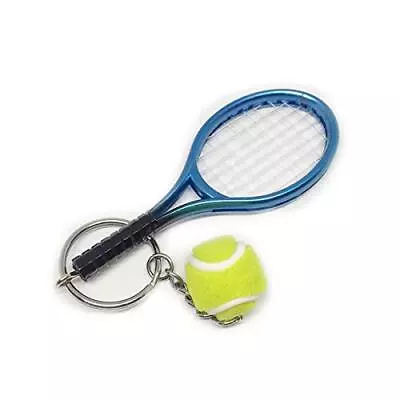 Tennis Racket Keychain Key Ring Creative Fashionable Alloy Tennis Ball Racque... • $14.76