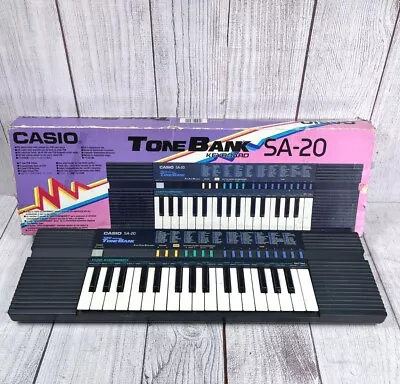 Casio Model SA-20 100 Sound Tone Bank Electronic Keyboard Piano Vintage 80's BOX • $64.95