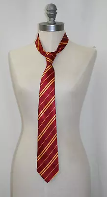 Harry Potter Costume Dress-Up Wizarding World Maroon Gold Striped Unisex Tie • $15.77