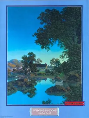 Maxfield Parrish Evening Shadows Vintage Art Poster 19 X 25 • $20.95