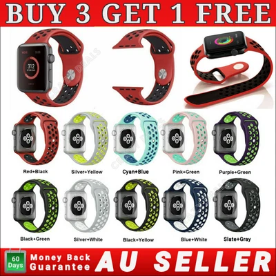 $10.32 • Buy Silicone Nike Sport Strap IWatch Band For Apple Watch 38/40/42/44mm Series 54321
