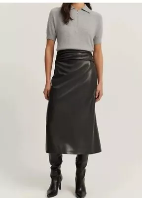 Country Road Tucked Midi Skirt Size 16 XL- Charcoal BNWT RRP$199 • $89.99