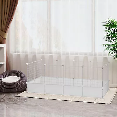 £21.99 • Buy DIY Pet Exercise Fence Dog Cat Rabbit Playpen Enclosure Cage Run Fencing Home