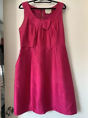 Kate Spade Silk/cotton Fuchsia Sleeveless Dress With Bow - AU10 • $35