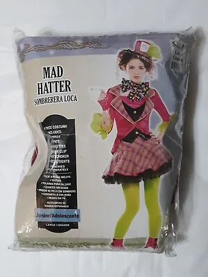 Mad Hatter Girls Size L Complete Costume Alice In Wonderland  • $13.90