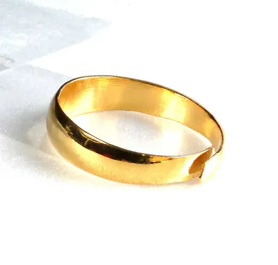 Unisex 24K Yellow Gold Plated Vintage Ring Open Free Size L M N O P Q R S T U V  • £12.99