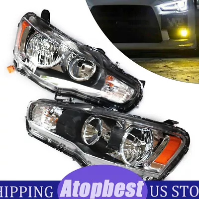 For 2008-17 Mitsubishi Lancer EVO X Pair Headlights Headlamps Driver & Passenger • $153.91