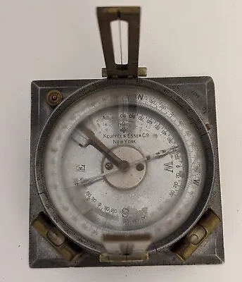 Kueffel & Esser Co. Surveying Compass - W & LE Gurley Troy NY Leather Orig Case • $325